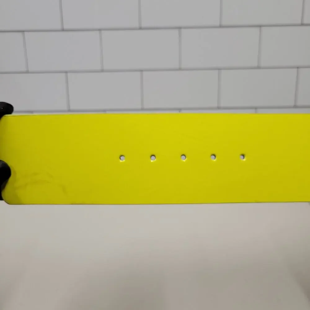 Women Neon Yellow Wide Waist Belt Size 1X Adjustable Statement Fashion Belt Y2K